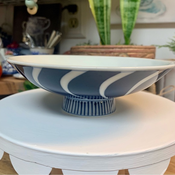 Chinoiserie Blue & White Bowl Dish🌿farmhouse🌿oriental tableware~server-bohemian - Picture 8 of 11